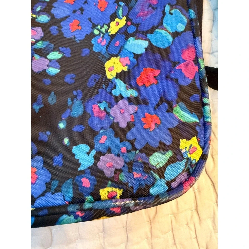 Kipling Callie Crossbody Bag black blue floral print adjustable shoulder strap